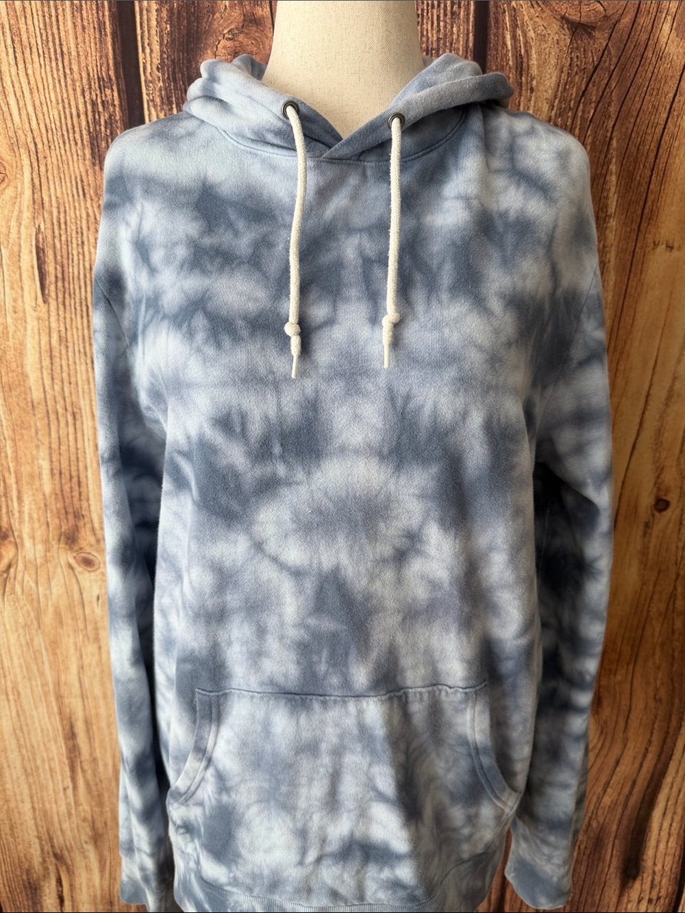 Old Navy Women's Blue Tie-Dye Hooded Pullover